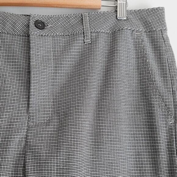 TOPMAN Stretch Skinny Button Fly Trousers Grey Geometric Pattern Men's Sz 38 - Picture 5 of 11